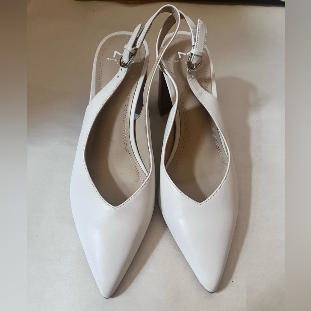Marc Fisher White Slingback Heels Size 7